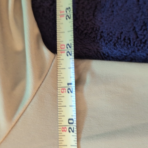 Susan Graver| Greenish Yellow Short Sleeved Blouse With Buttoned Slit Sleeves - Picture 9 of 15